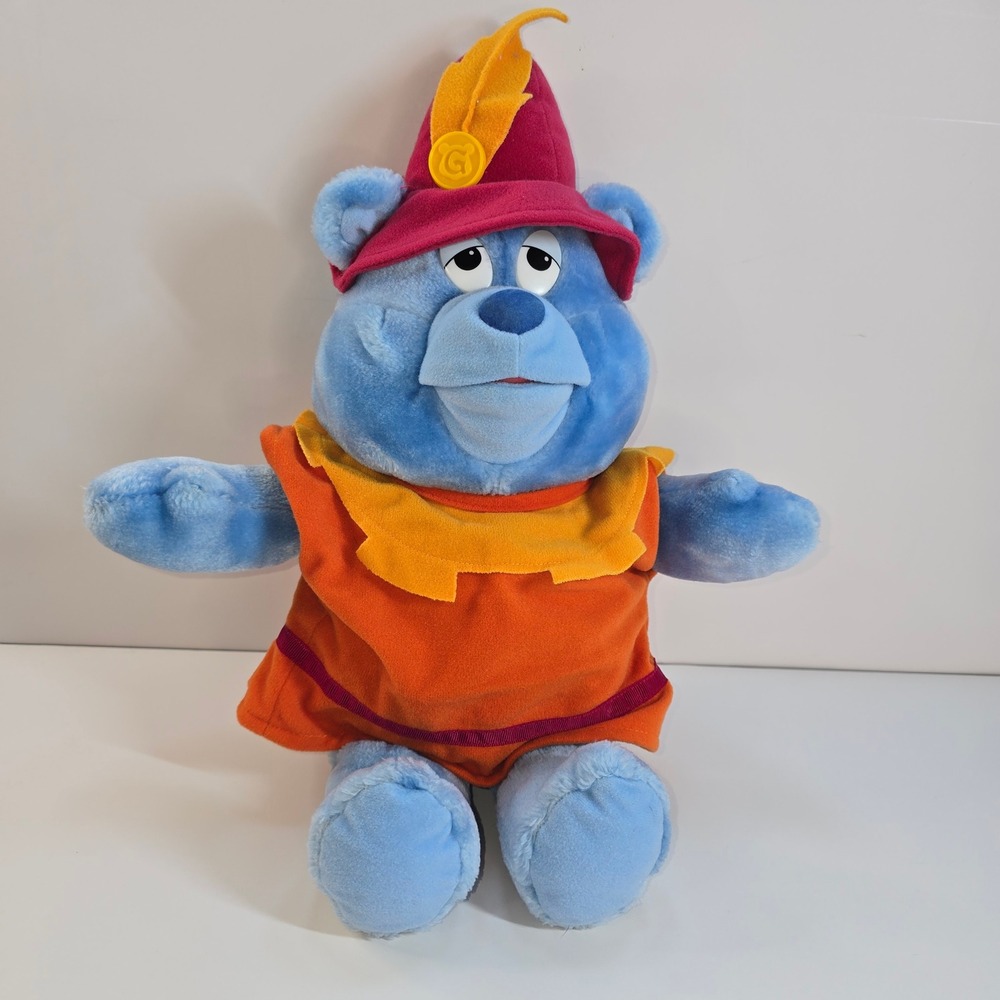 Vintage 1985 Fisher Price Disney Gummi Bears Zummi Plush Blue Bear 13 inch